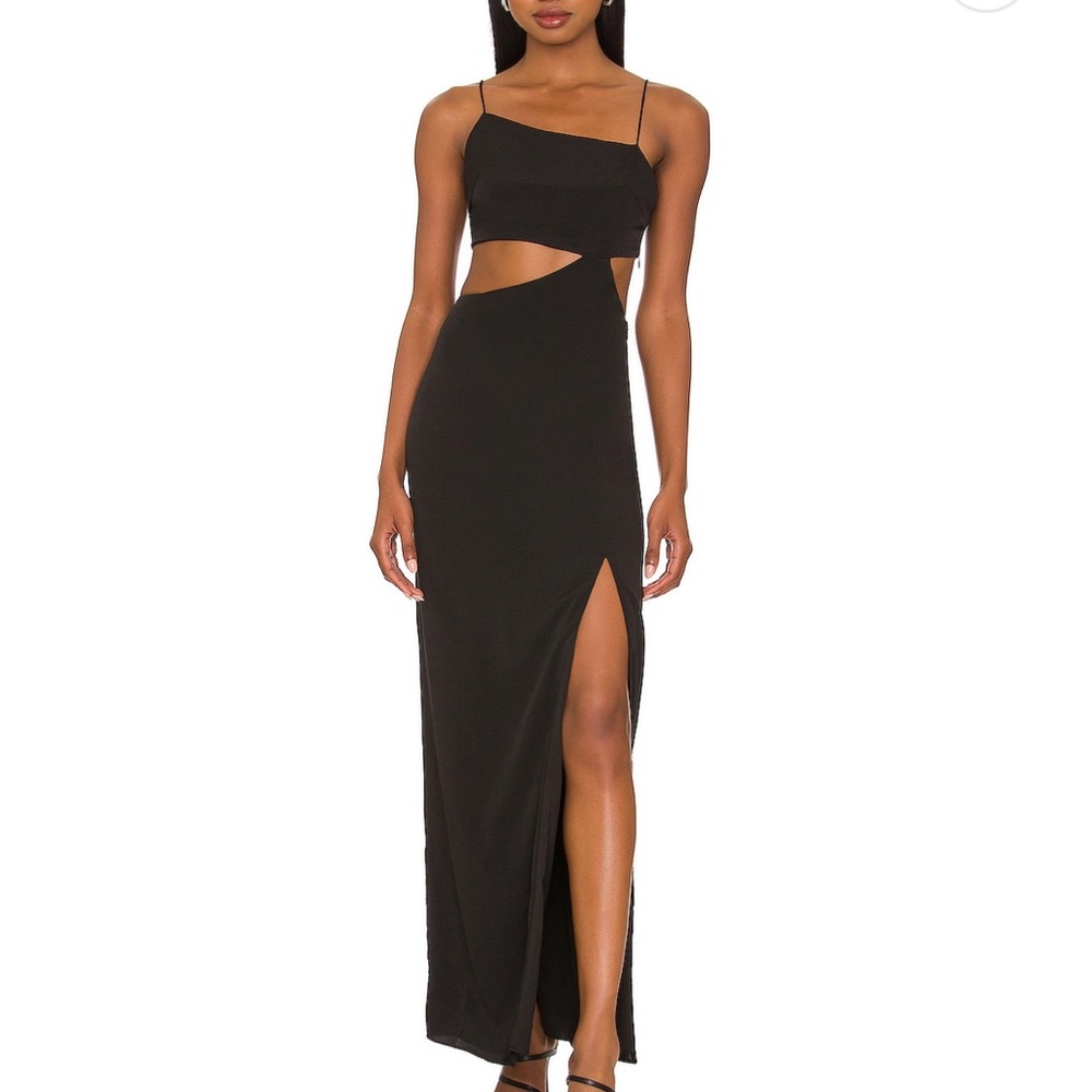 REVOLVE Black Cutout Maxi Dress